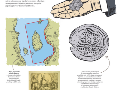 Zdjęcie zawiera materiał informacyjny do wystawy Albin Węsierski- hrabia na medal. 