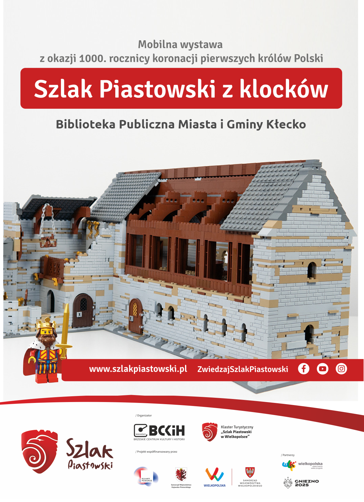 Na zdjęciu znajduje się plakat informujący o wystawie w Bibliotece.