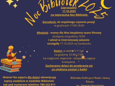 Noc Bibliotek plakat