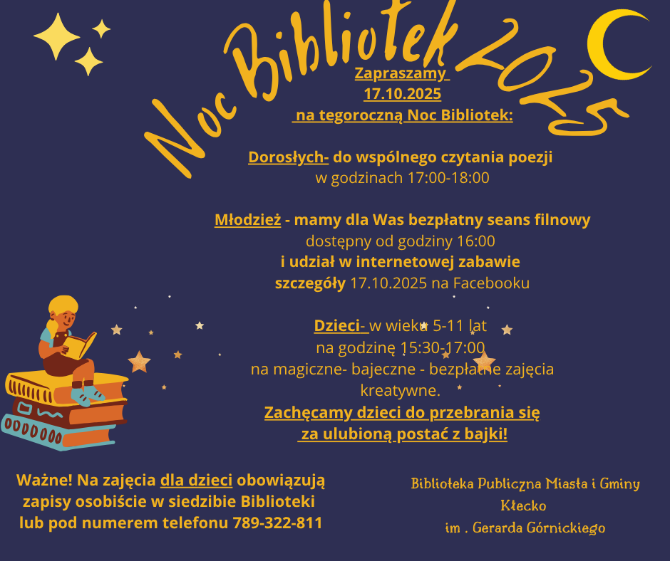 Noc Bibliotek plakat