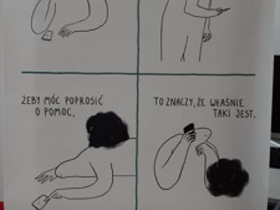 Zdjęcie zawiera materiały dotyczące Kampanii Dzieciństwo bez Przemocy. 