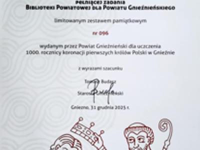 Certyfikat uhonorowania