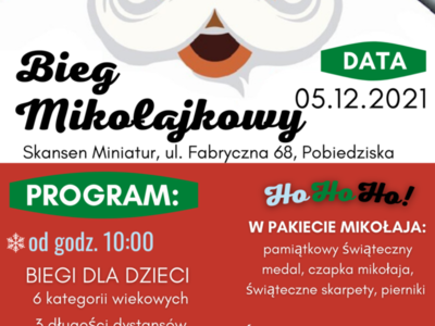 Plakat Bieg Mikołajkowy