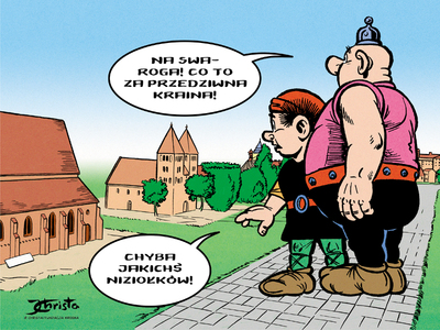 Kajko i Kokosz w Skansenie Miniatur Szlaku Piastowskiego