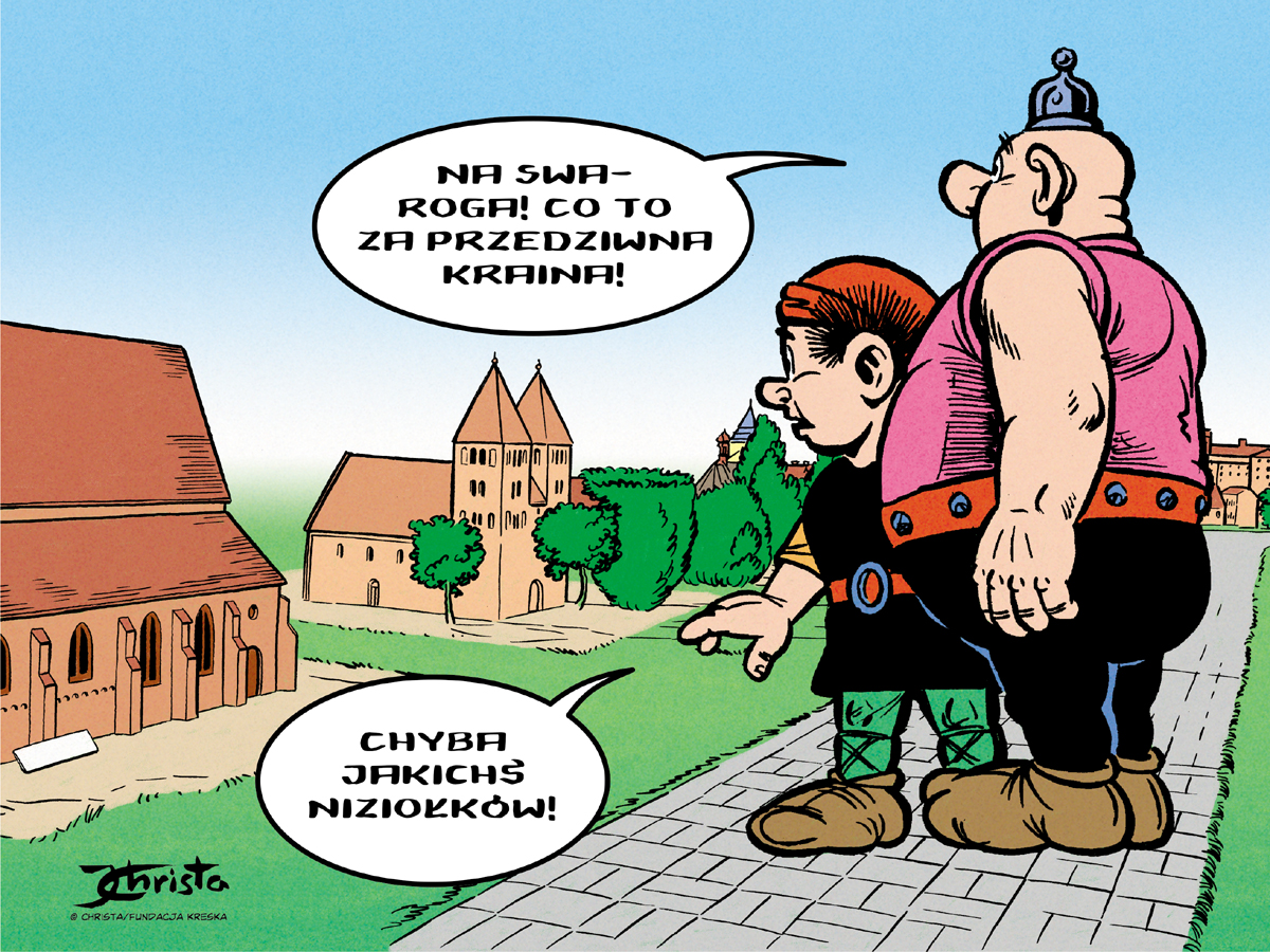 Kajko i Kokosz w Skansenie Miniatur Szlaku Piastowskiego