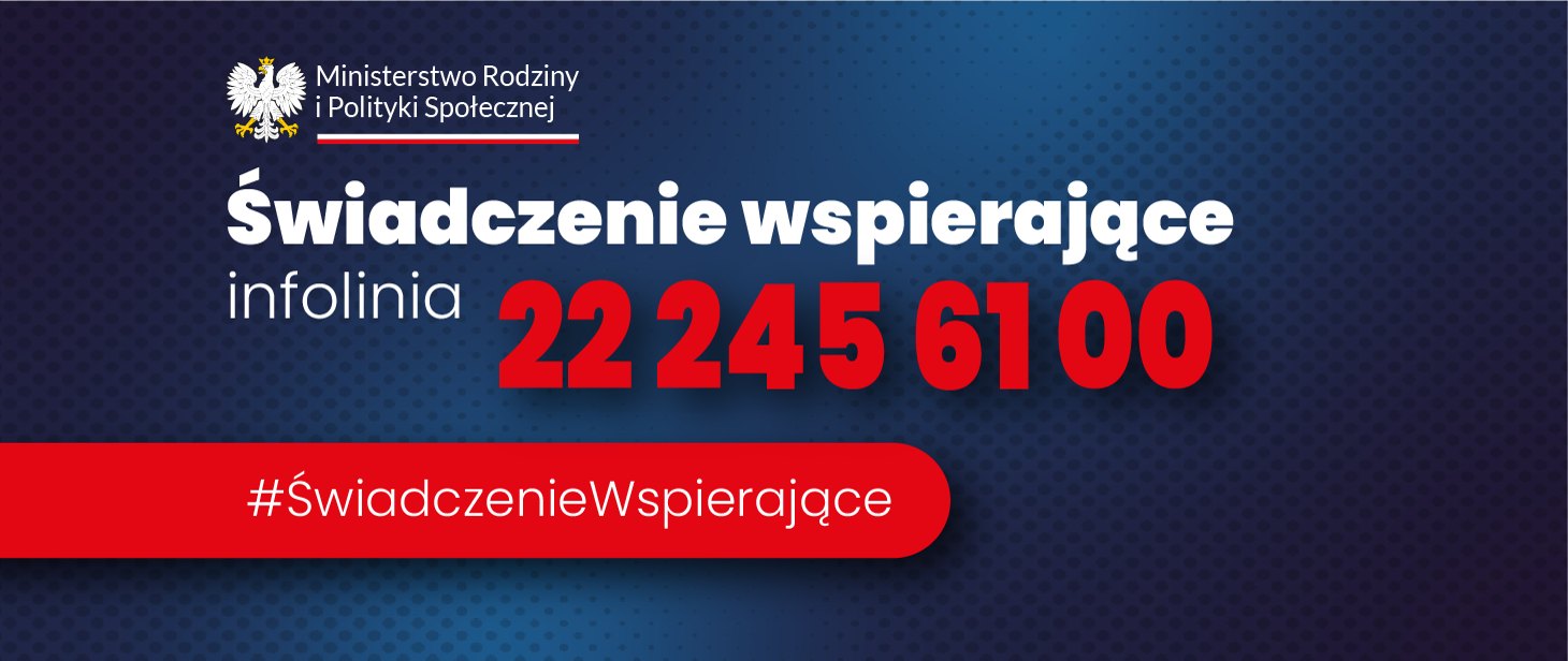 Na zdjęciu numer telefonu na infolinię o świadczeniu wspierającym 222456100