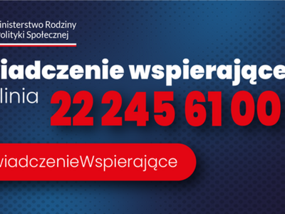 Na zdjęciu numer telefonu na infolinię o świadczeniu wspierającym 222456100