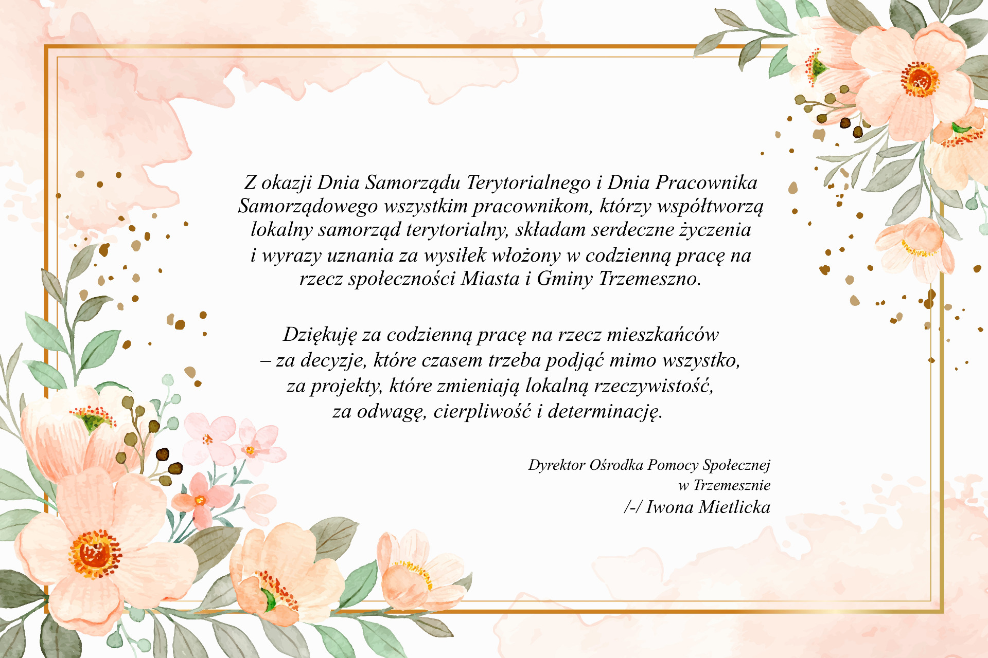 Życzenia z okazji dnia pracownika samorządowego