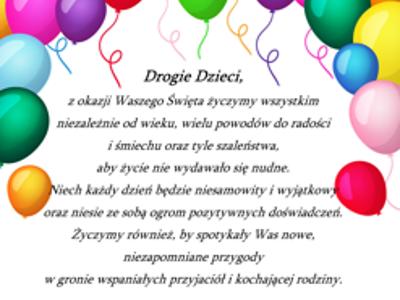 życzenia z okazji dnia dziecka