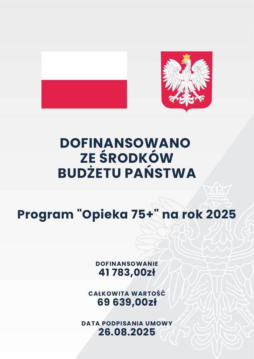 Plakat Programu Opieka 75+
