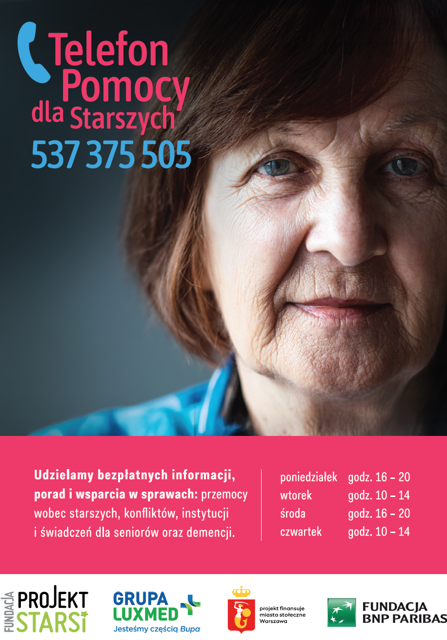 Plakat Telefon Pomocy dla Starszych 537375505