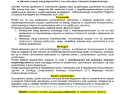 Nabór uzupełniający do projektu