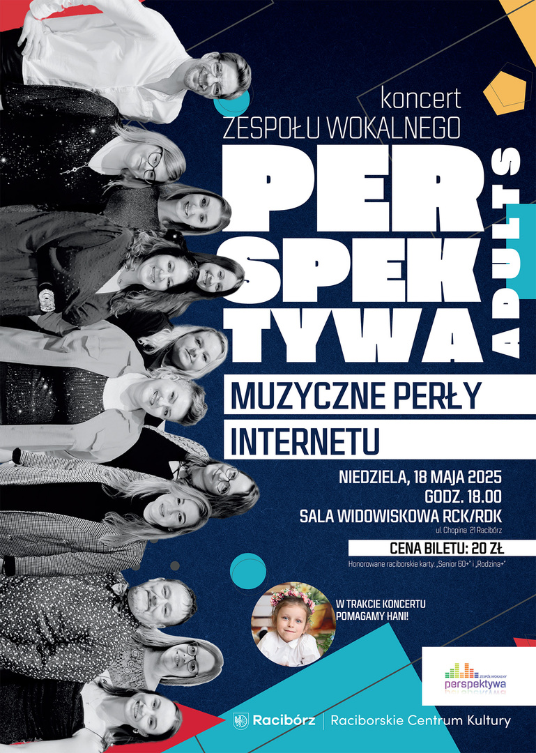 Plakat do koncertu Zespołu Wokalnego Perspektywa Adults