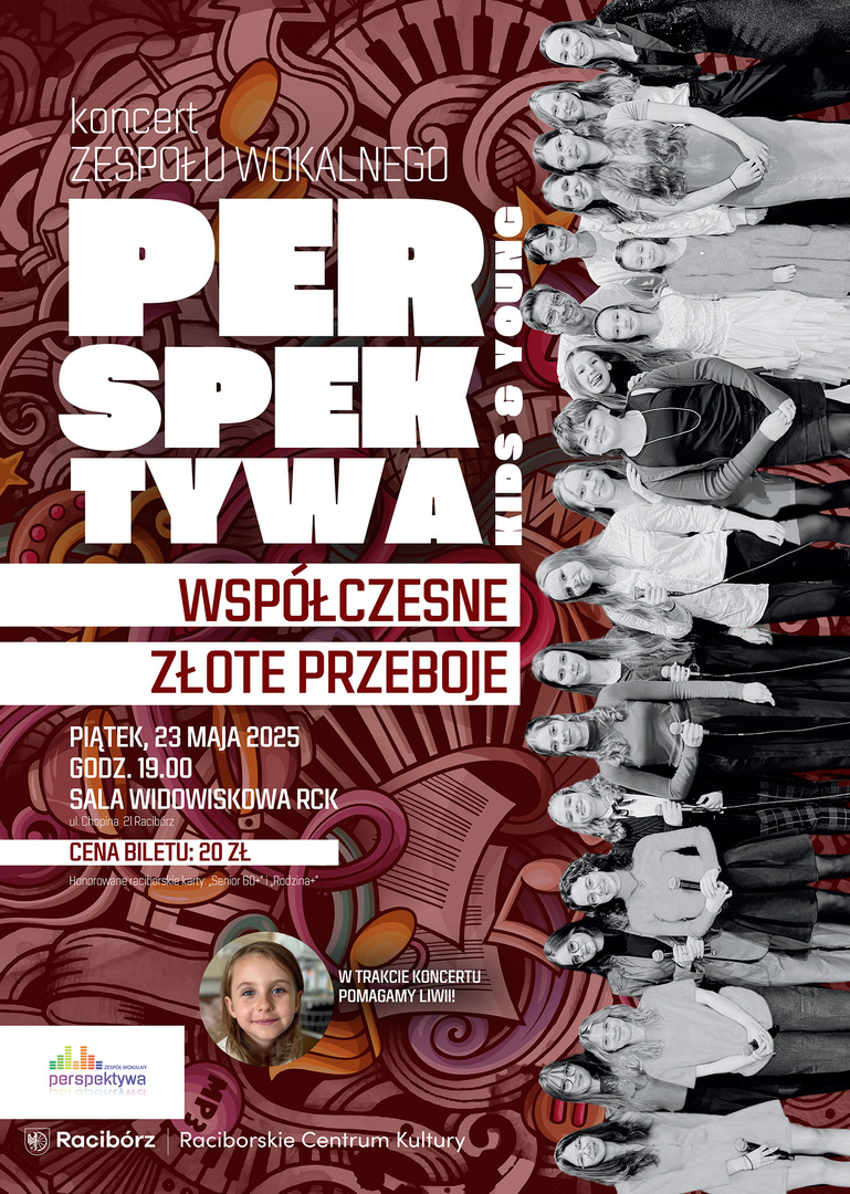 Plakat do koncertu Zespołu Wokalnego Perspektywa Kids & Young