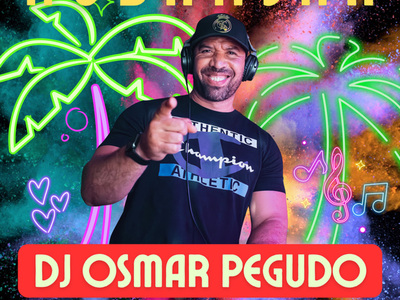 Plakat "Potańcówka Kubańska z DJ OSMAREM PEGUDO"