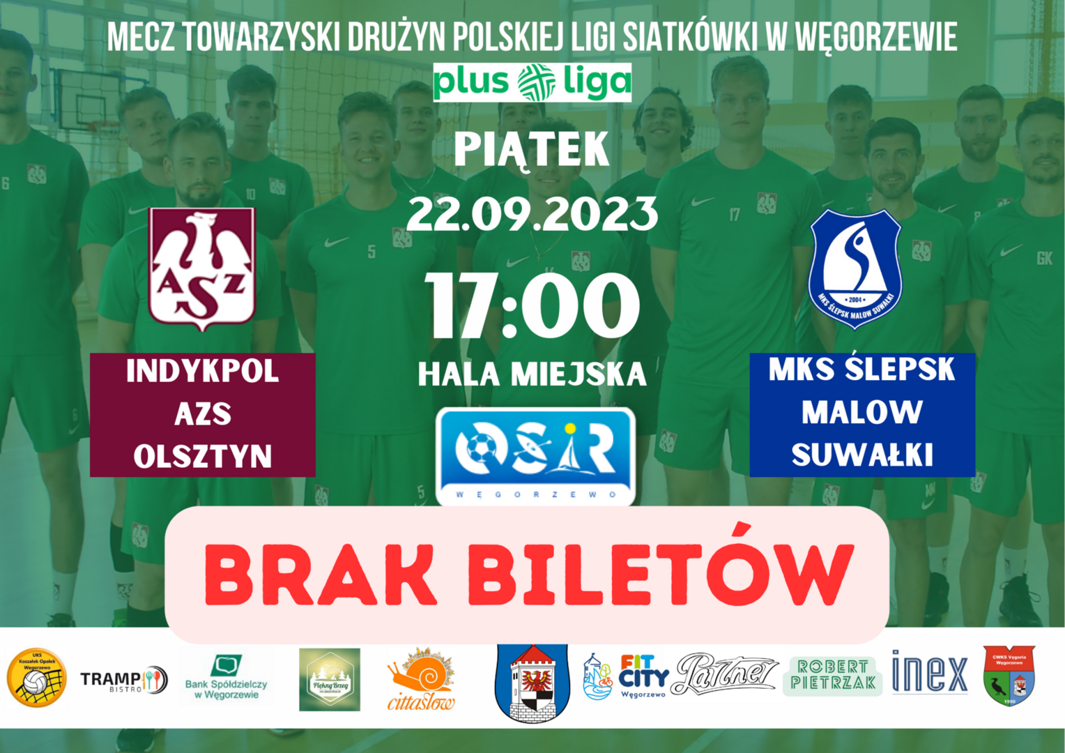 Plakat meczu siatkówki
