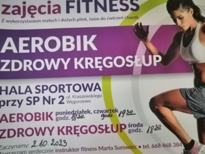 Plakat zajęć fitness