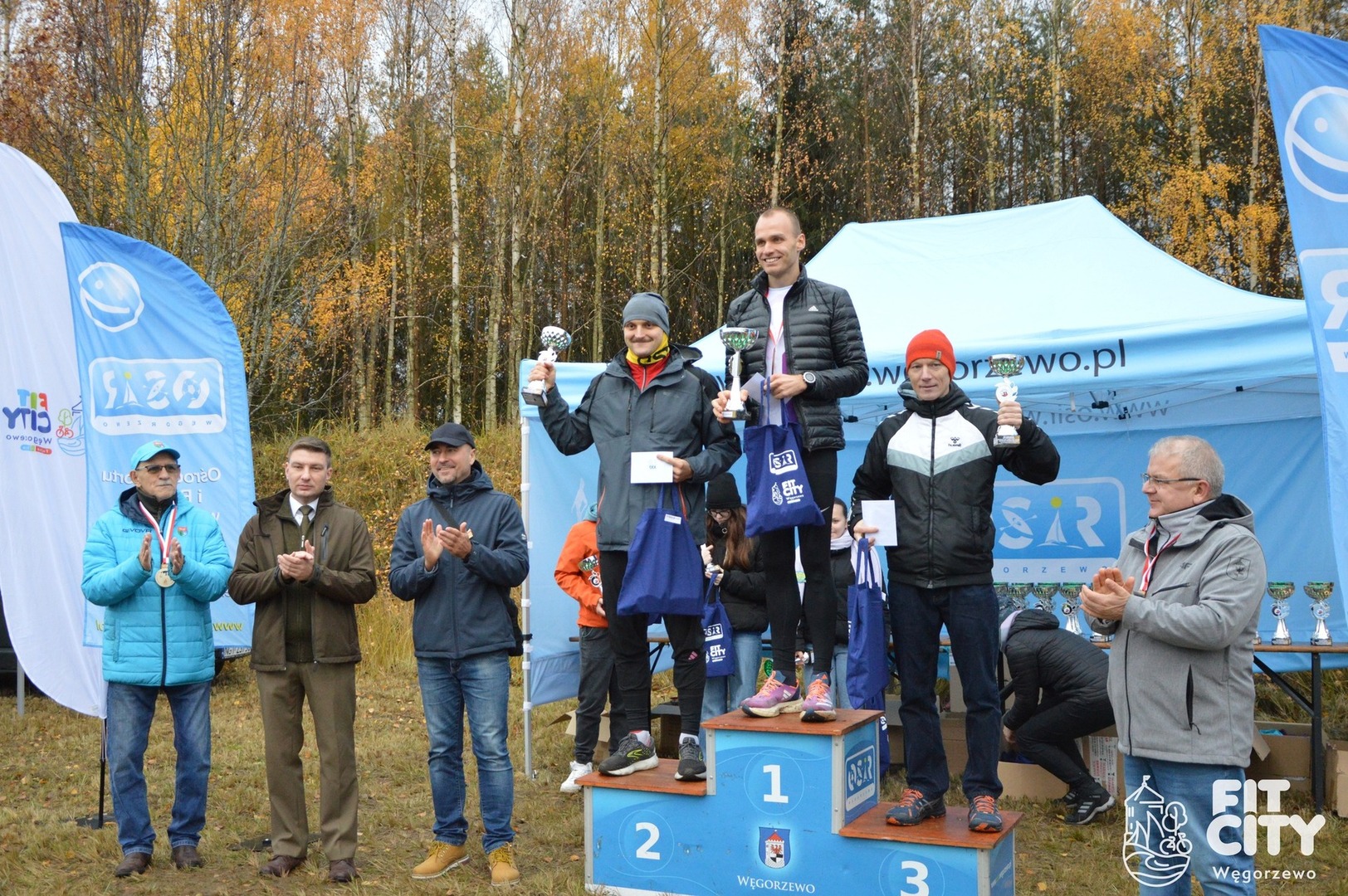Podium BBL Lasy 10 km 2023 mężczyzn