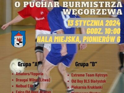 Plakat Turnieju Halowego Piłki Nożnej Oldboja 40+