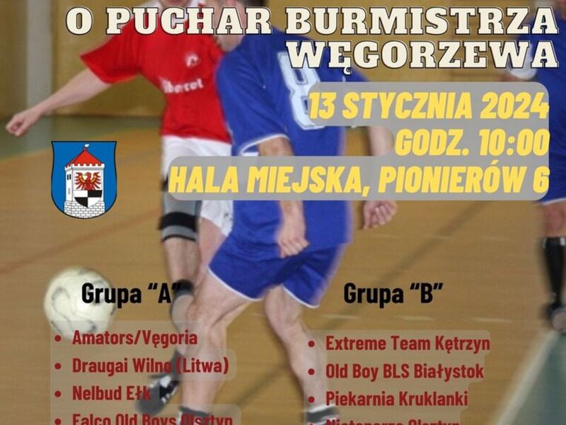 Plakat Turnieju Halowego Piłki Nożnej Oldboja 40+