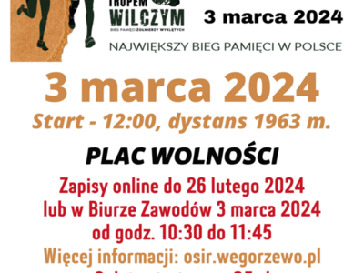 Plakat Tropem Wilczym 03-03-2024