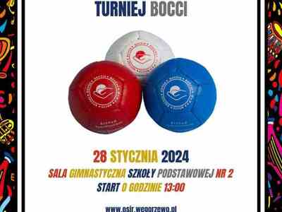 Plakat turnieju bocci