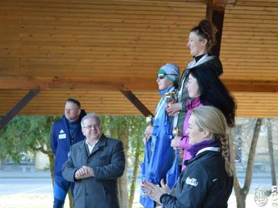 Podium kobiet Tropem Wilczym