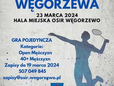 Plakat zawodów w badmintona 2024