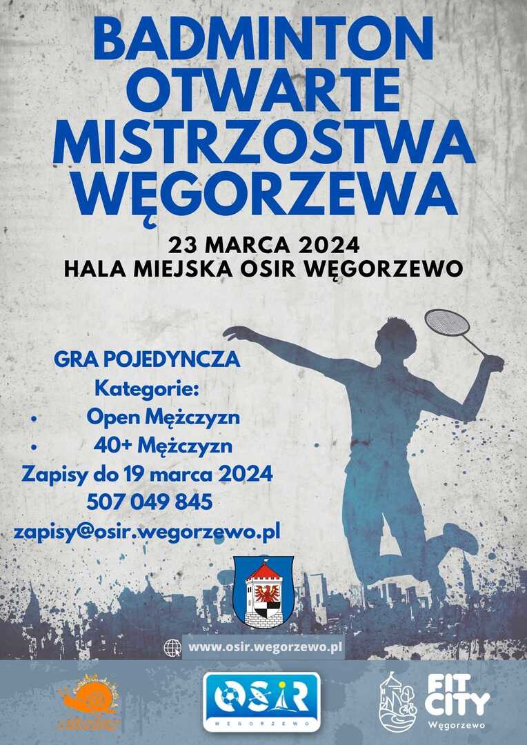 Plakat zawodów w badmintona 2024