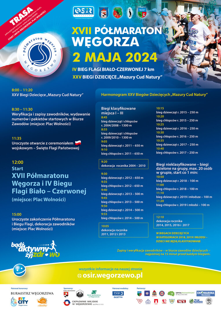 Plakat biegów majowych 2024