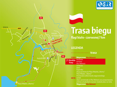 Mapa Biegu Flagi Biało-Czerwonej