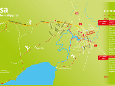 Mapa Biegu Półmaratonu Węgorza