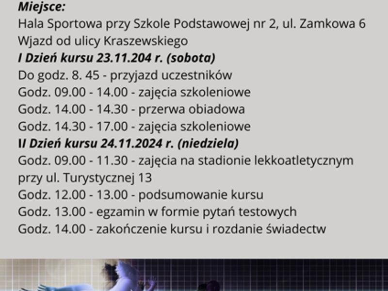 plakat kursu sędziego lekkoatletyki