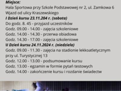 plakat kursu sędziego lekkoatletyki