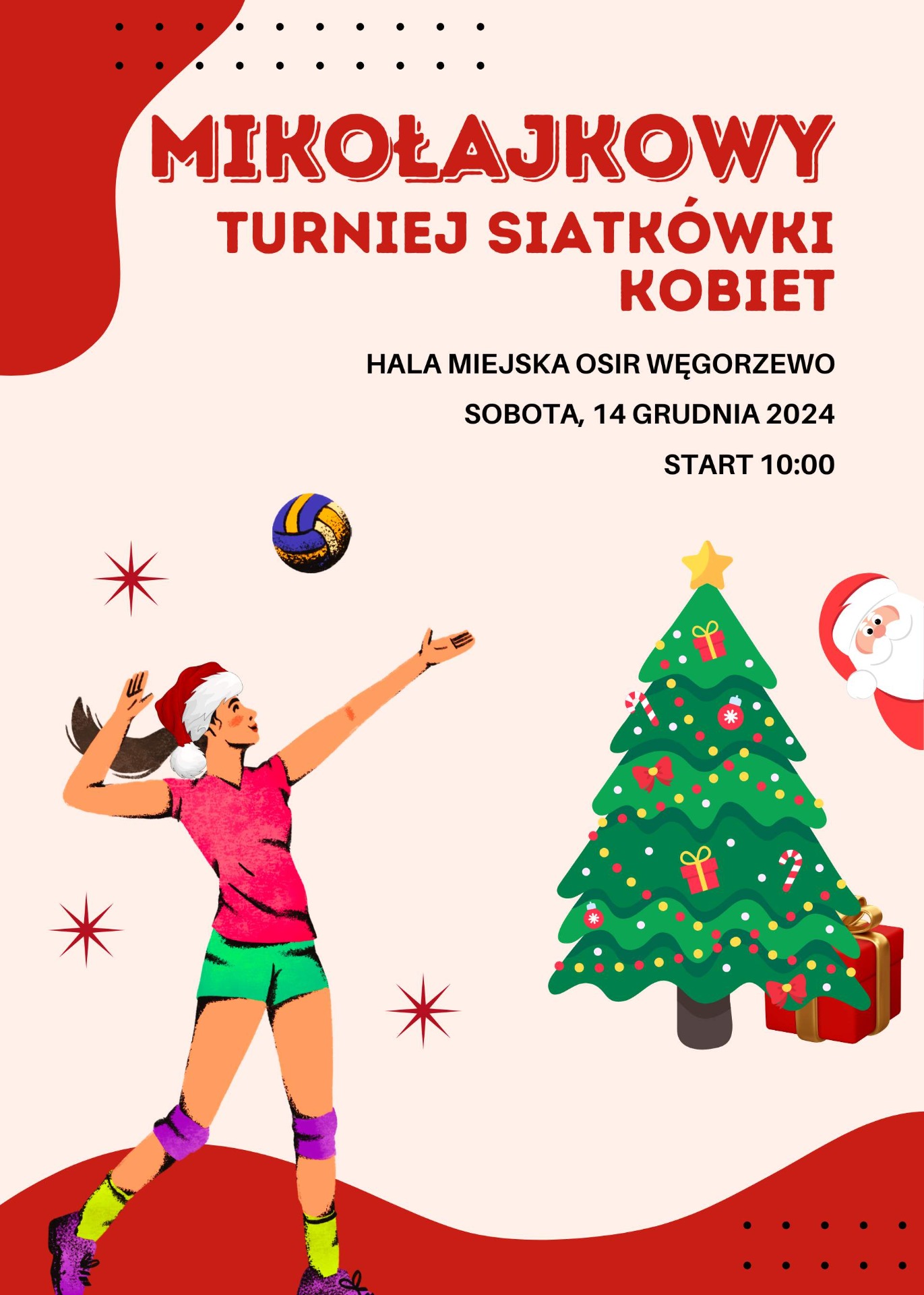 Plakat siatkówki kobiet