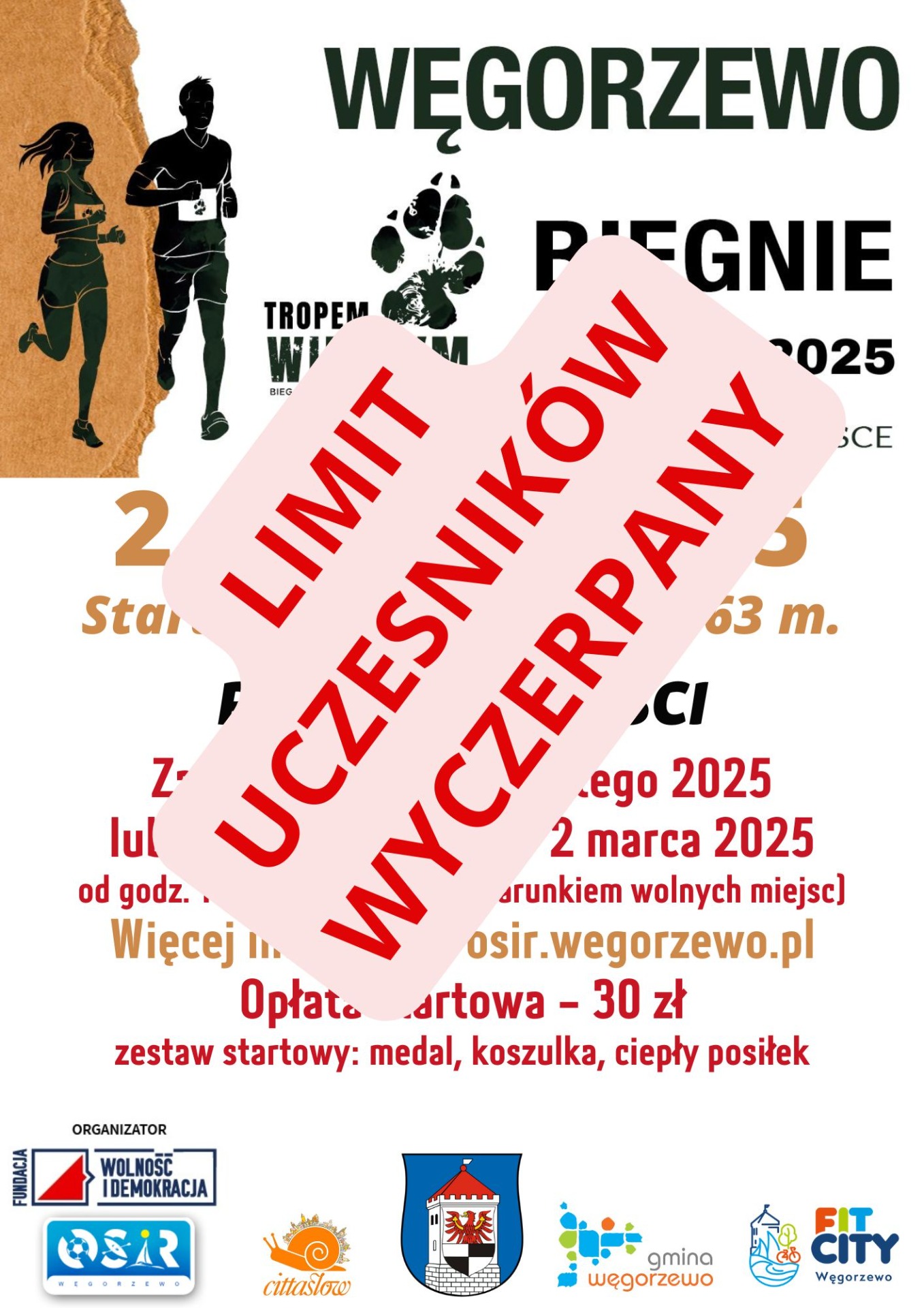 Plakat Tropem Wilczym 2025 - limit