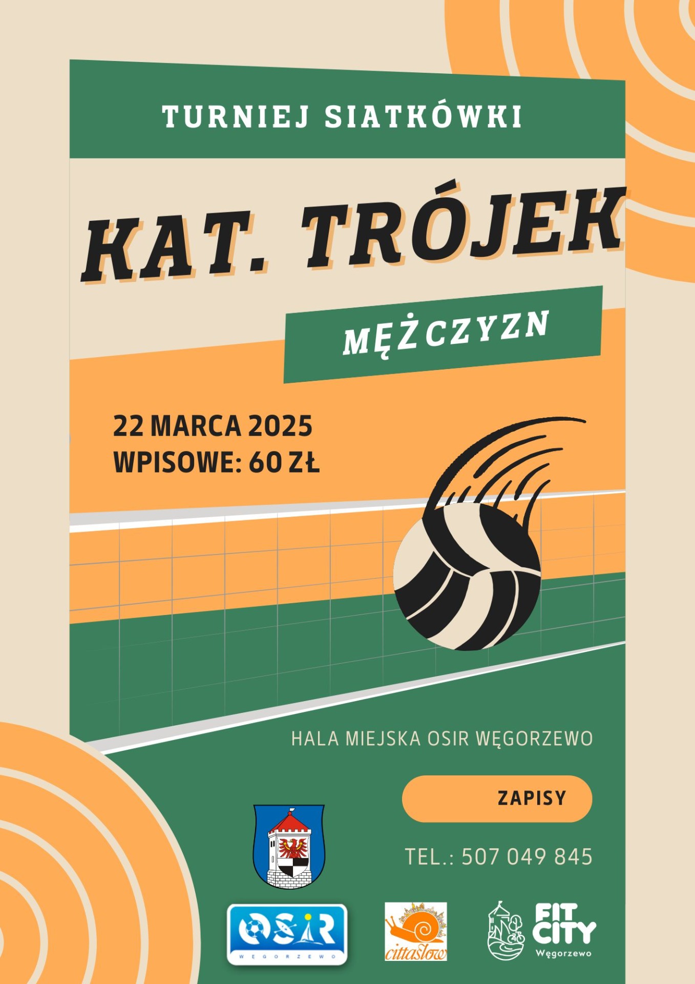 Plakat turnieju trójek mężczyzn 2025
