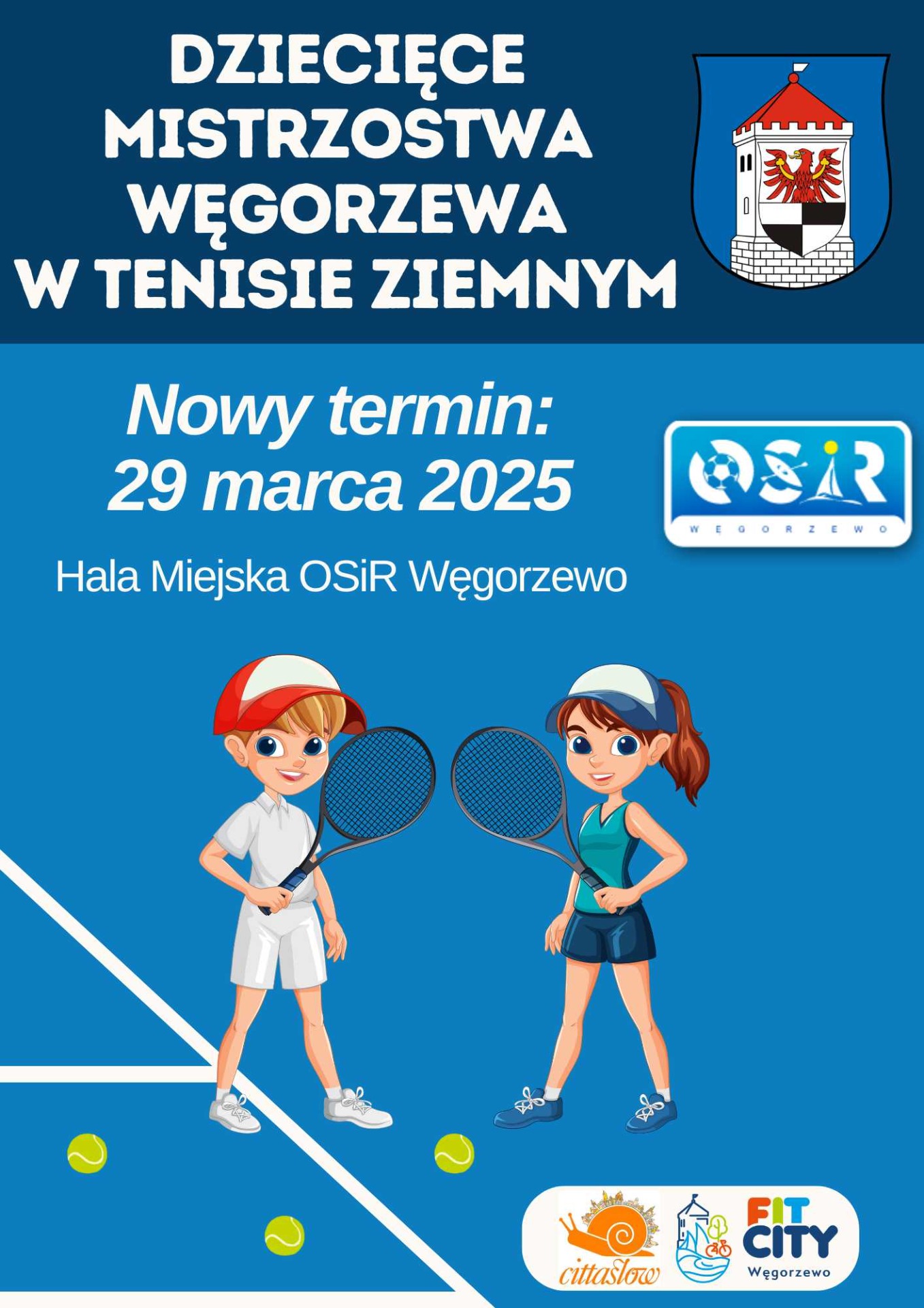 Plakat tenis ziemny dziecięcych mistrzostw 2025