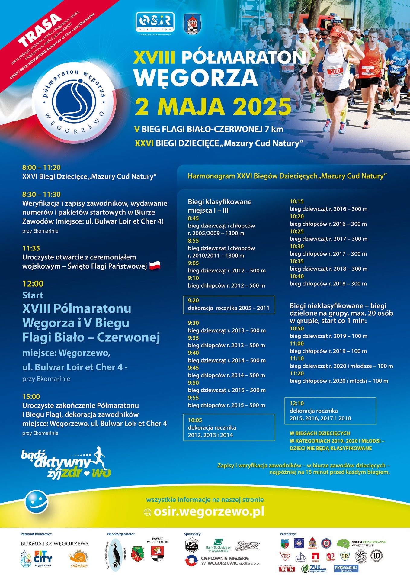 Plakat biegów 2 maja 2025