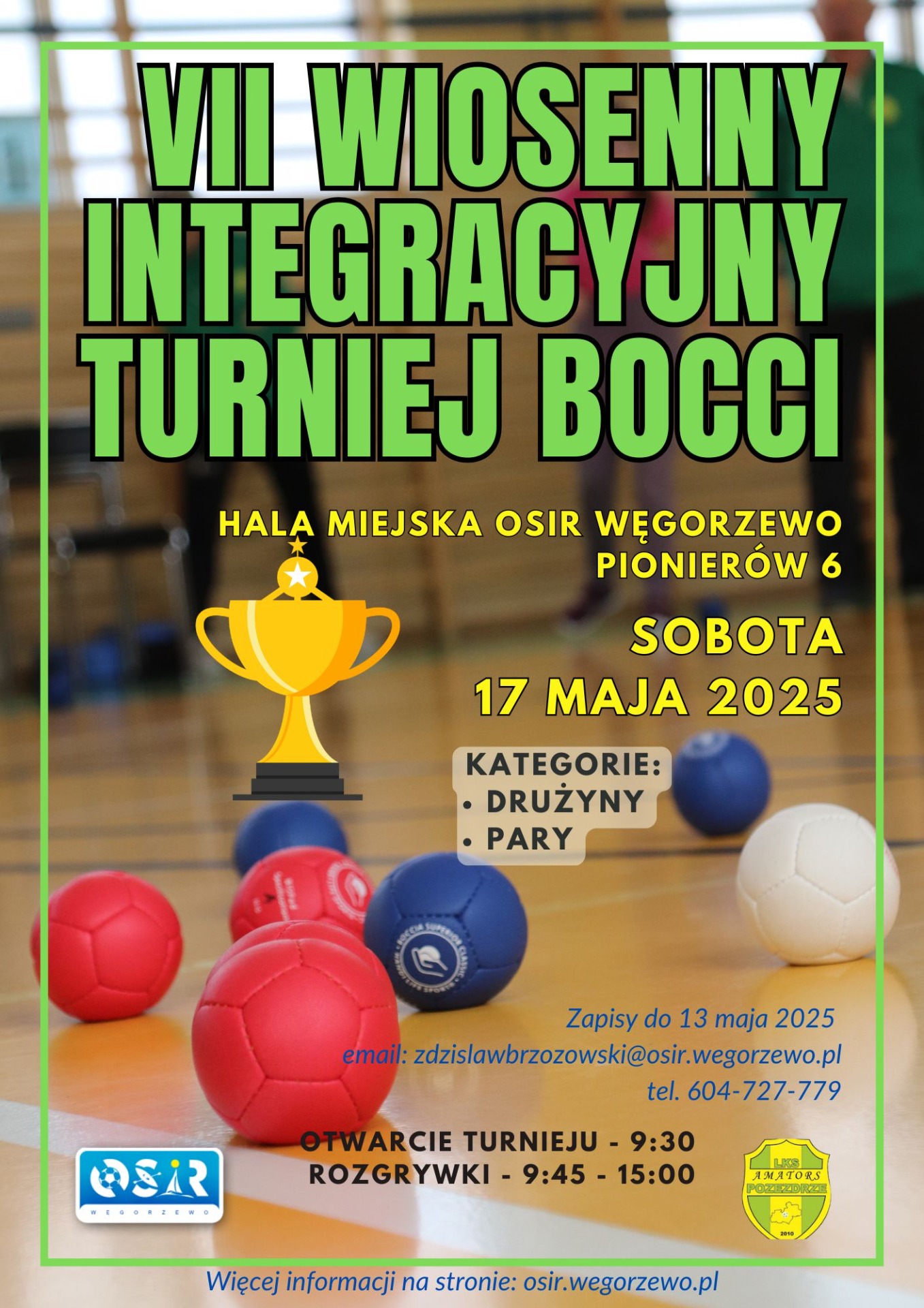Plakat turnieju bocci w Węgorzewie