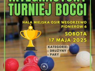 Plakat turnieju bocci w Węgorzewie