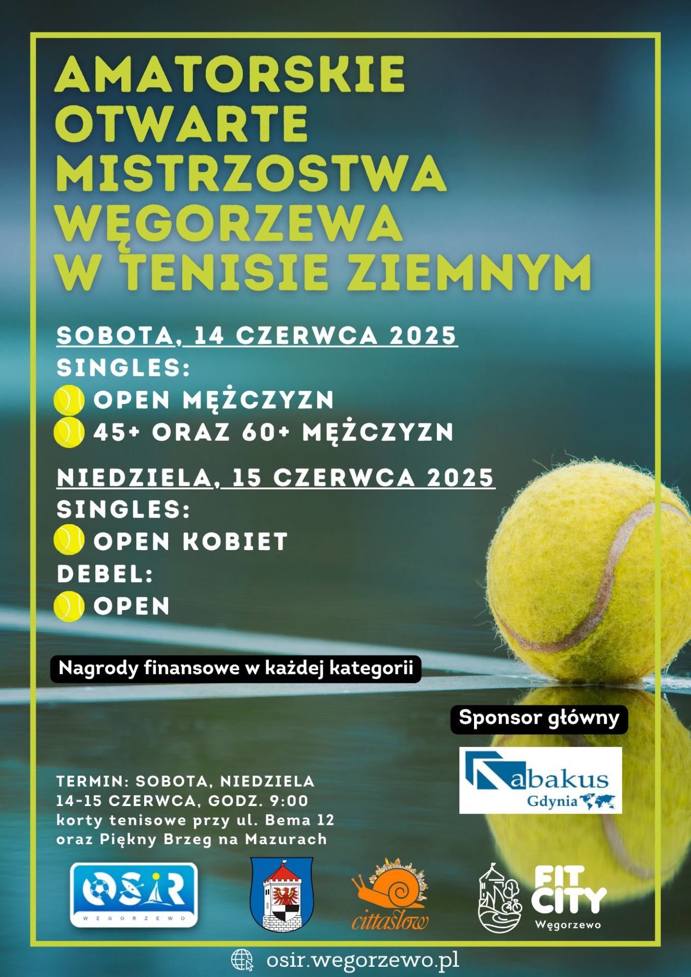 Plakat tenis ziemny 14-15 czerwca 2025