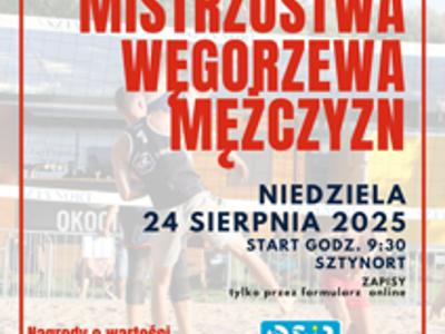 Plakat siatkówki plażowej mężczyzn w Sztynorcie