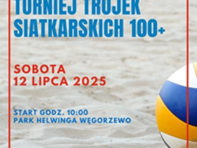 Plakat turnieju siatkówki 100+
