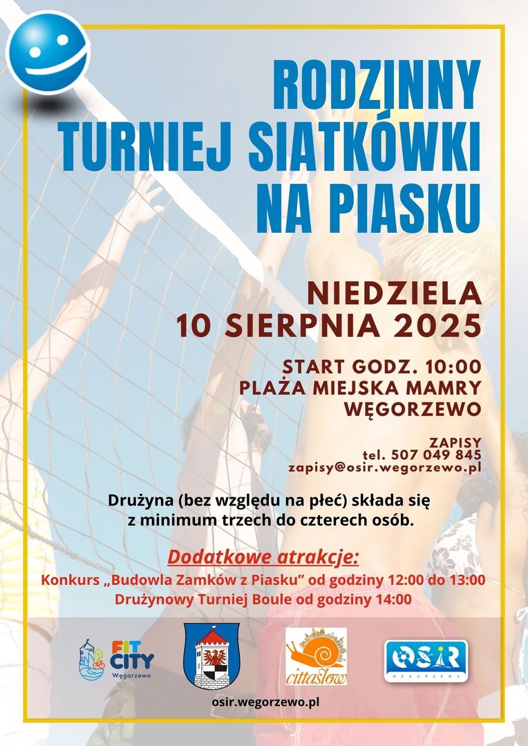 Plakat Rodzinnego Turnieju Siatkówki