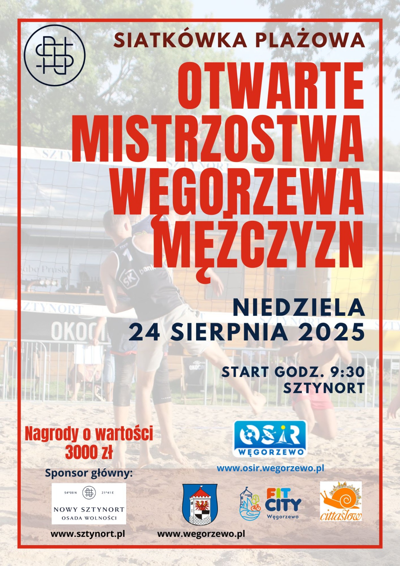 Plakat turnieju siatkówki plażowej
