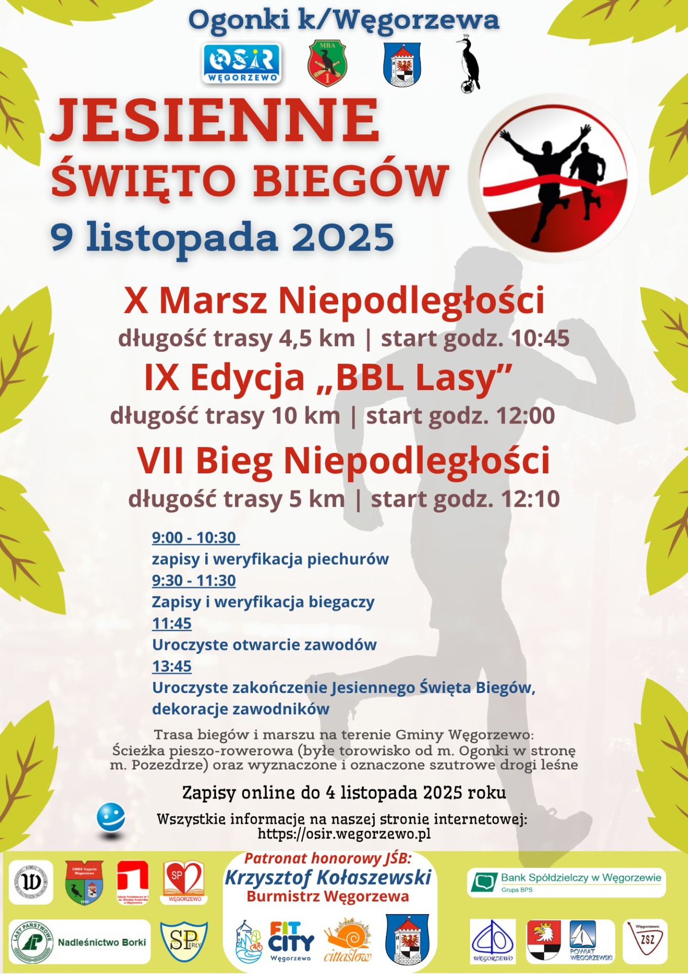 Plakat Jesiennego Święta Biegów 2025