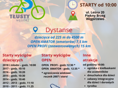 Plakat wydarzenia - XXII Jesienny Cyklocross MTB o Puchar Burmistrza Węgorzewa 24.09.2023