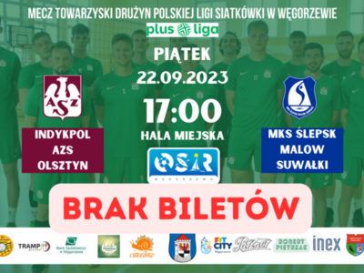 Plakat meczu towarzyskiego piłki siatkowej