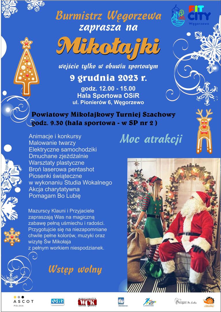 Plakat mikołajek dla dzieci 9-12-2023